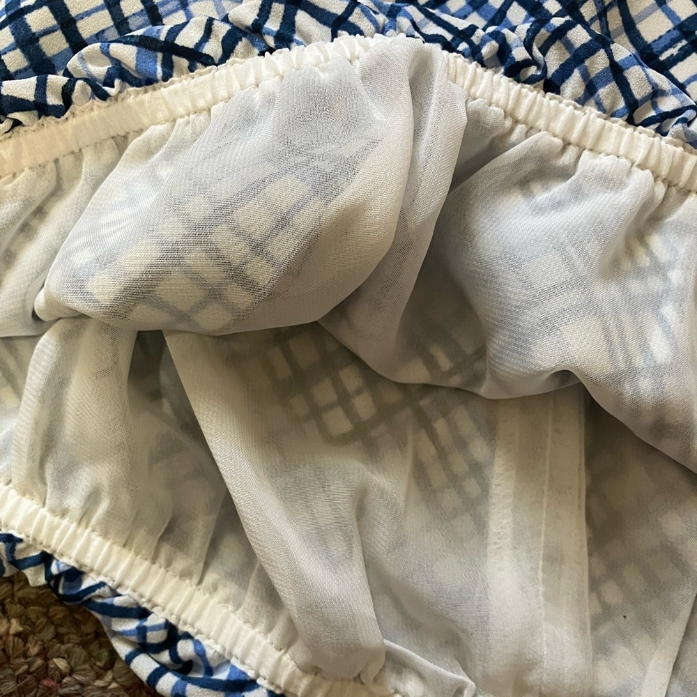 Tommy Hilfiger Navy and White Checkered Blouse NWOT - Picture 5 of 5